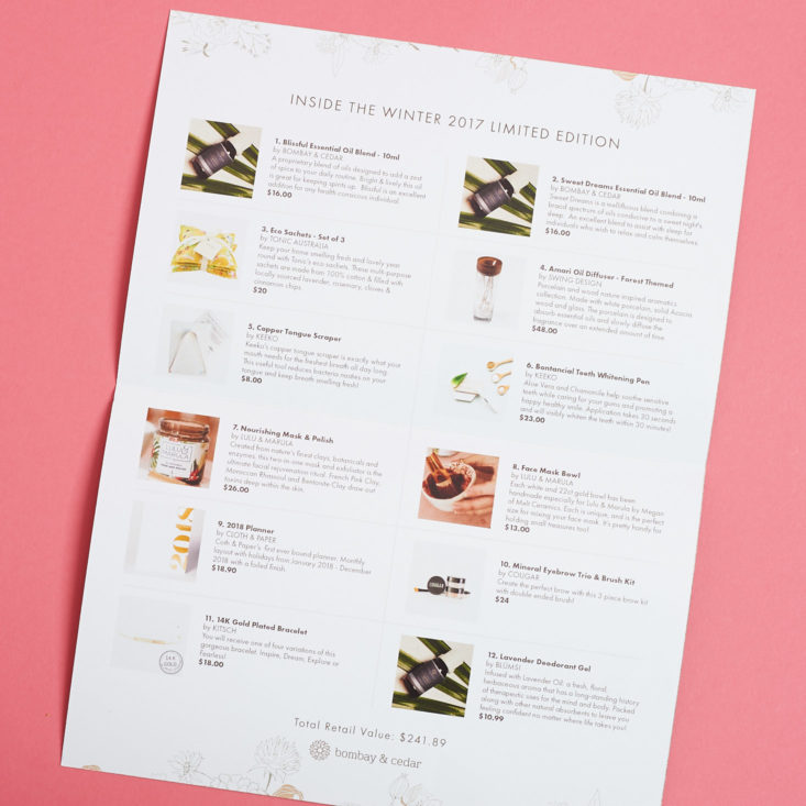 product list