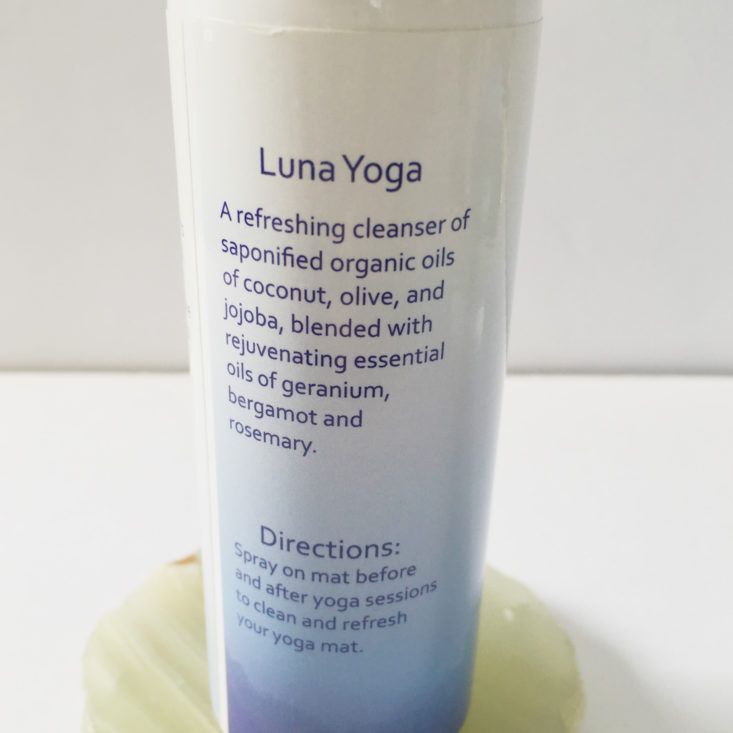 Luna Yoga Spray in Buddhibox Yoga January 2018
