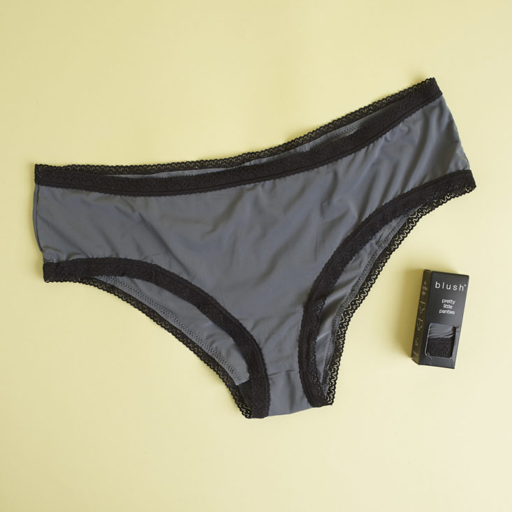 blush grey and black underwear - front