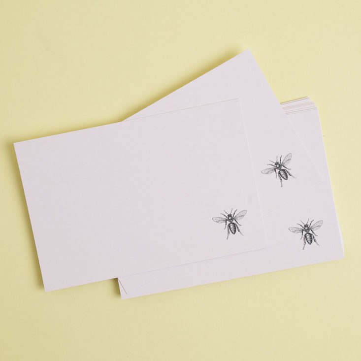 blush pink bumblebee notecards