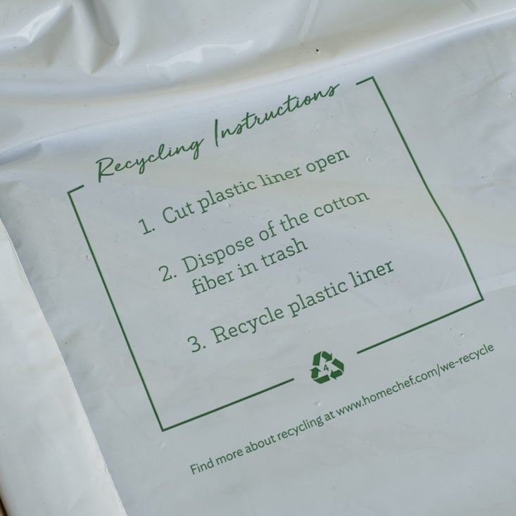 recycling instructions for packing material