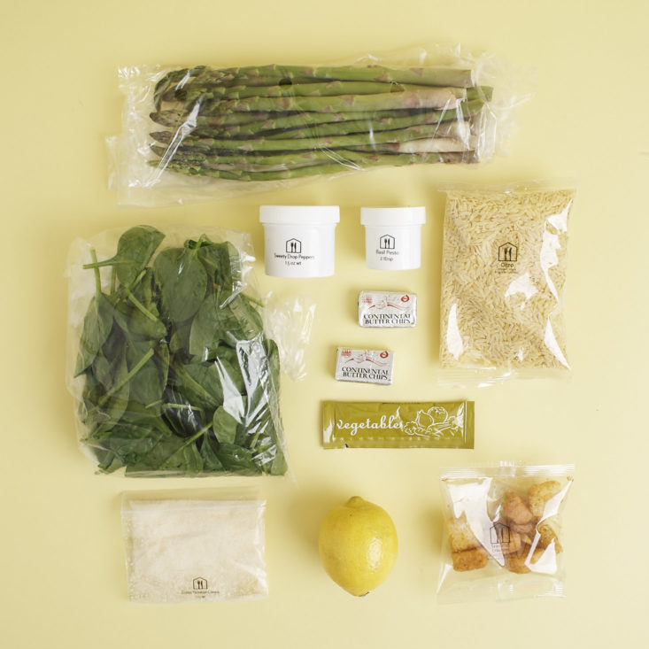 ingredients for orzo dish