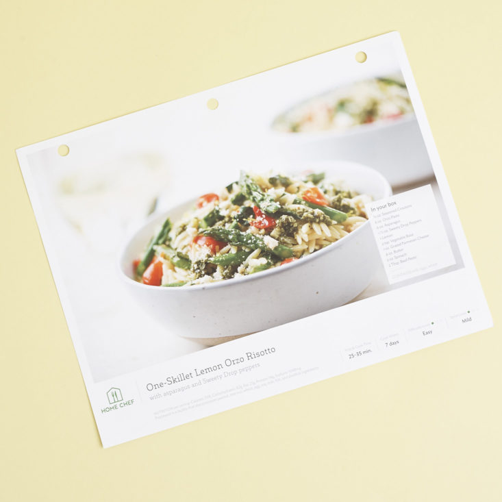 home chef recipe 