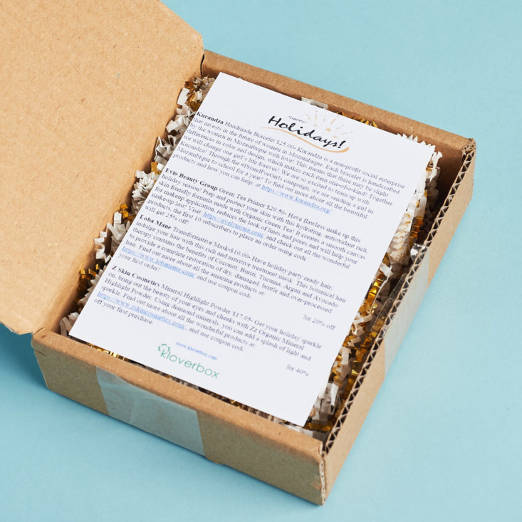 kloverbox december 2017 info card