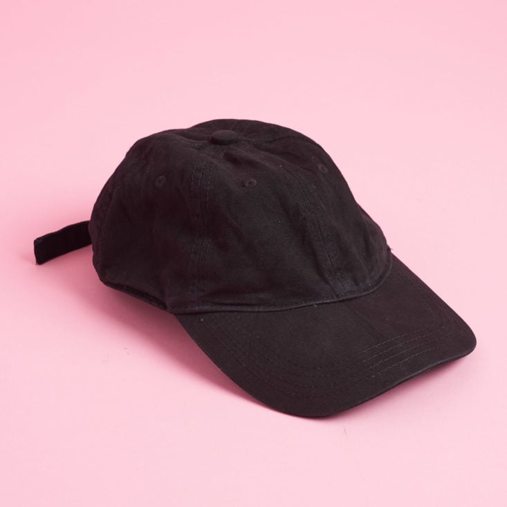 black baseball cap