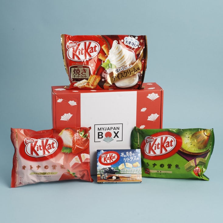 contents of My Japan Box KitKat January 2018