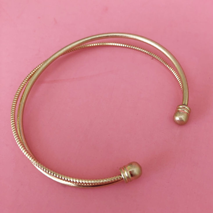 Gold Double Wire Cuff Bracelet