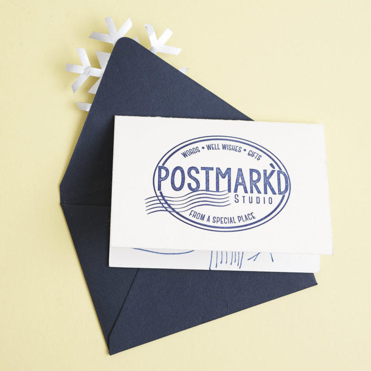 letterpress card from Postmark'd Studio