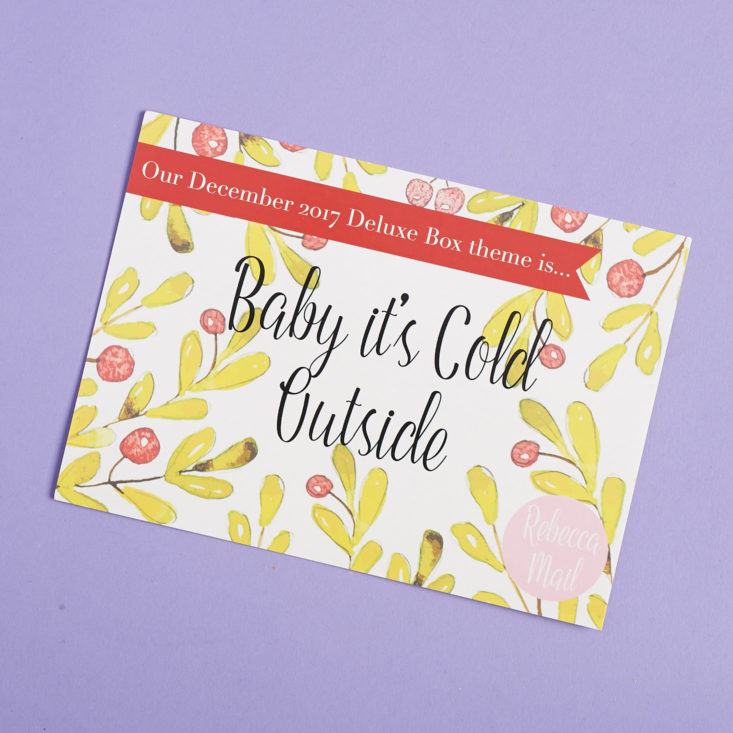 baby its cold outside info card