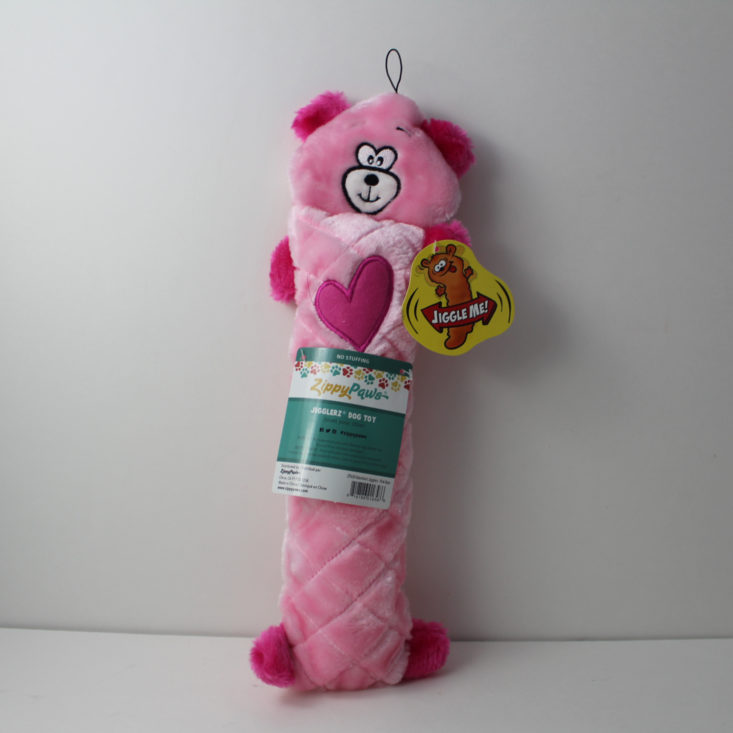 Zippypaws Jigglerz Dog Toy (pink bear)