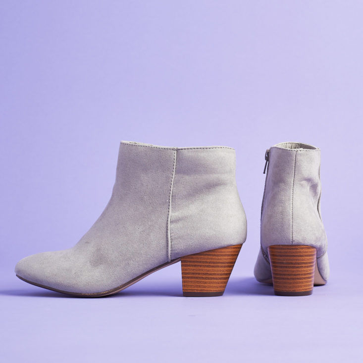 gray booties with heel