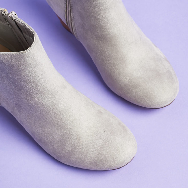 gray booties from above