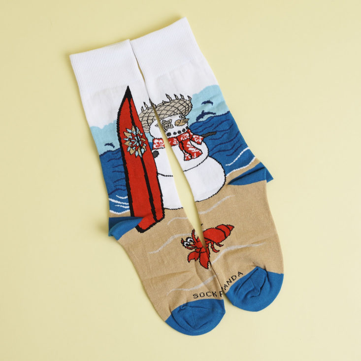 Beach Snowman Socks, together