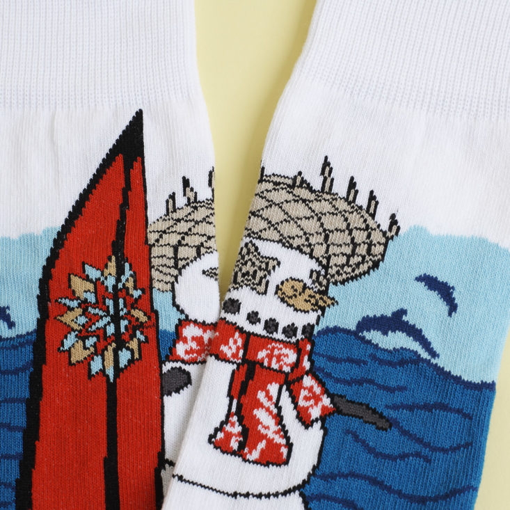 closp of Beach Snowman Socks