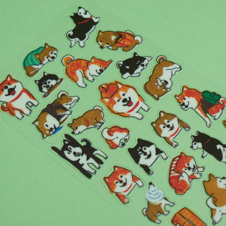 shiba inu stickers up close
