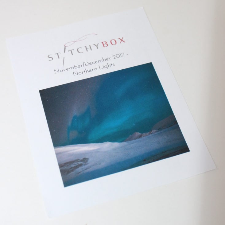 Stitchybox January 2018 Booklet front