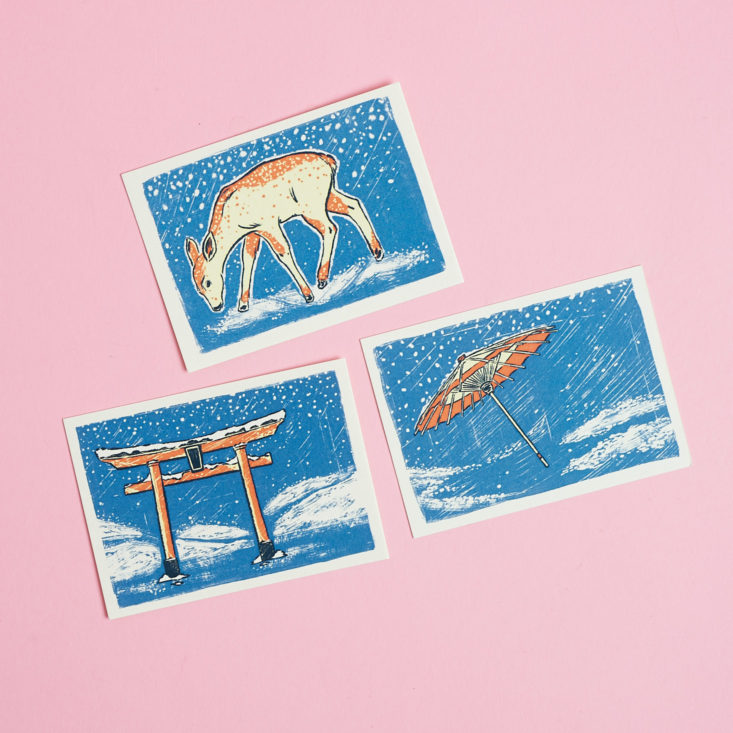 three Japanese gift tags