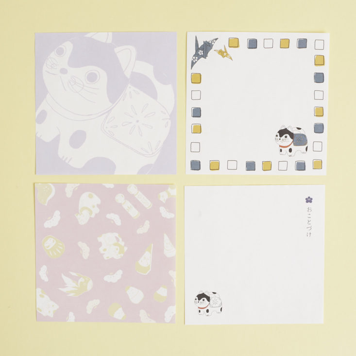 four designs of paper from greenflash lucky charms memo pad