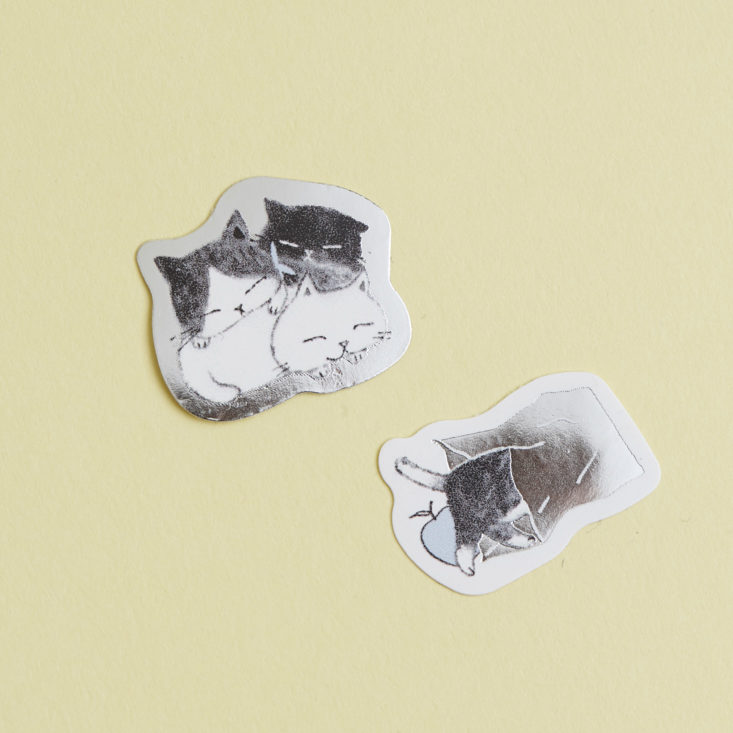 two cat stickers