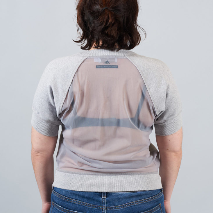 sheer back sweatshirt tee