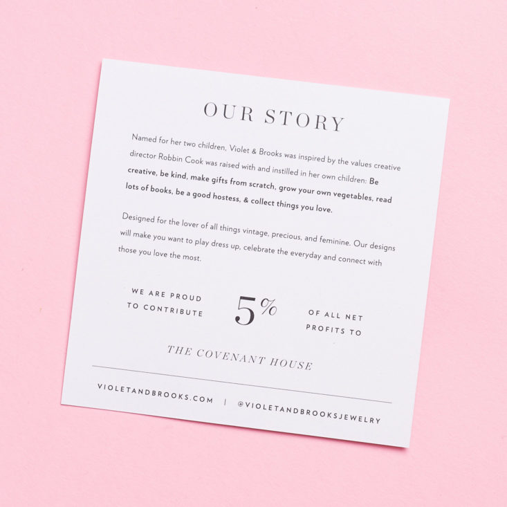 bracelet info card