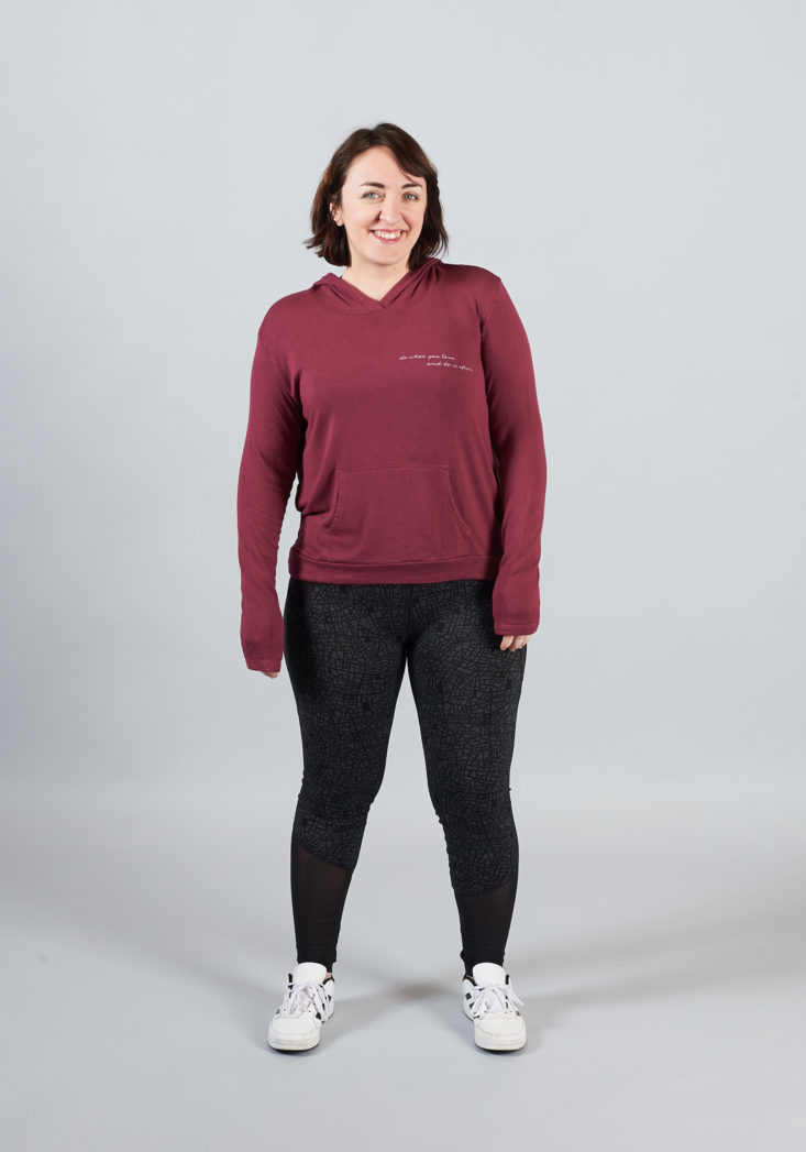 burgundy top