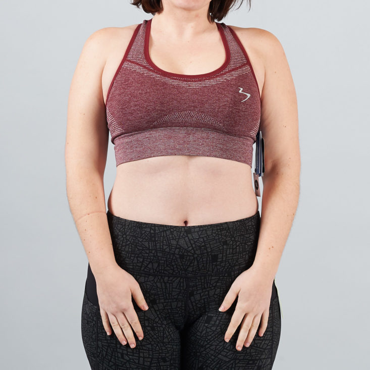 burgundy sports bra