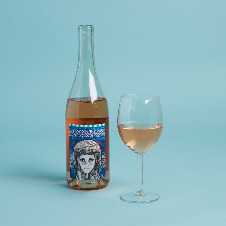 Funk Zone 2016 Rose Wine with glass
