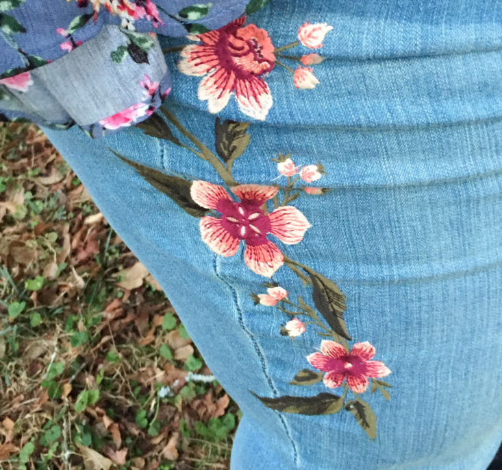 Embroidered Skinny Jeans by Caslon