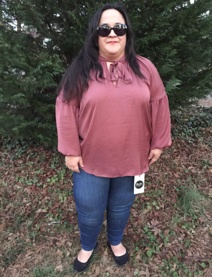 Jenna Peasant Blouse by Lucky Brand modeled