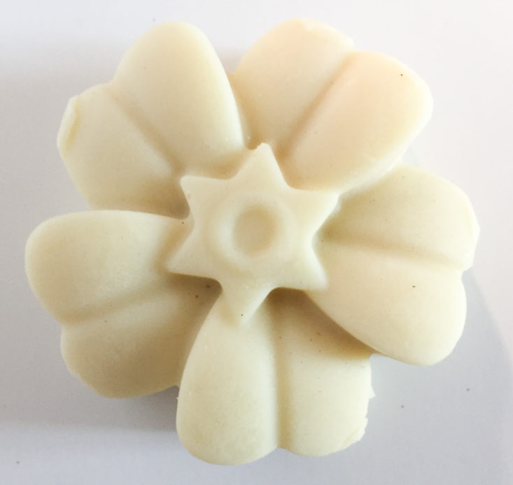 Lotion Bar in the shape of a flower