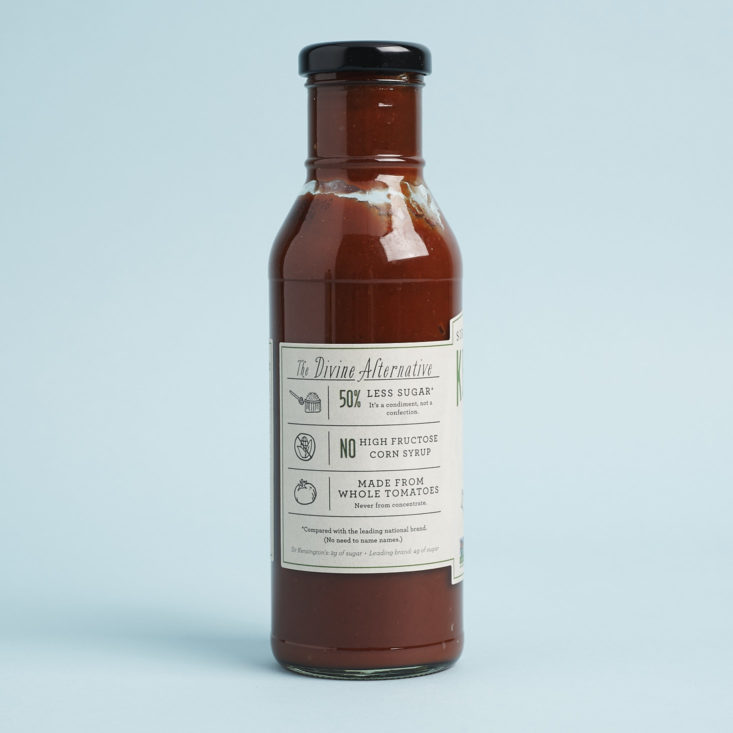 other side of label for Sir Kensington's Spicy Ketchup