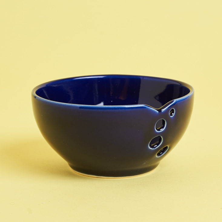 Cobalt blue yarn bowl