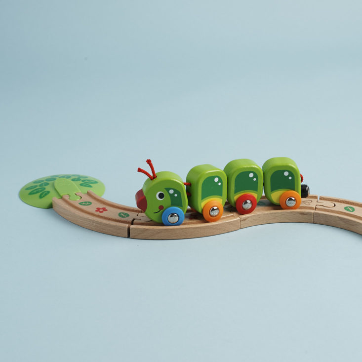Green Pinata Box January 2018 Caterpillar Train Set Built