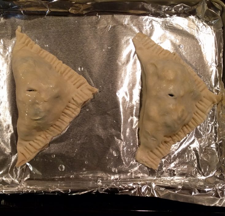 folded spinach pockets