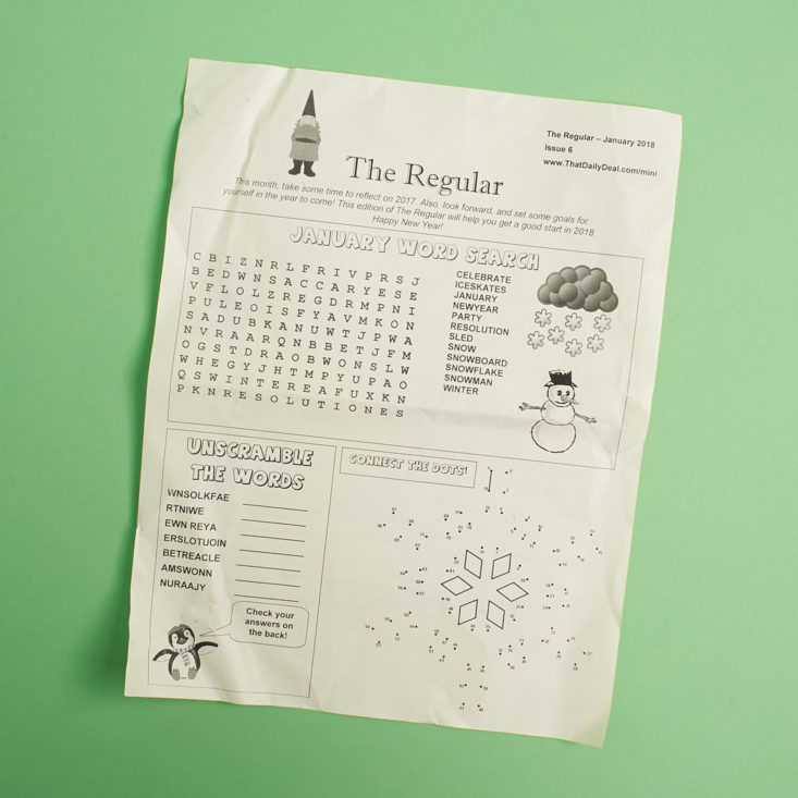 sheet of games and puzzles