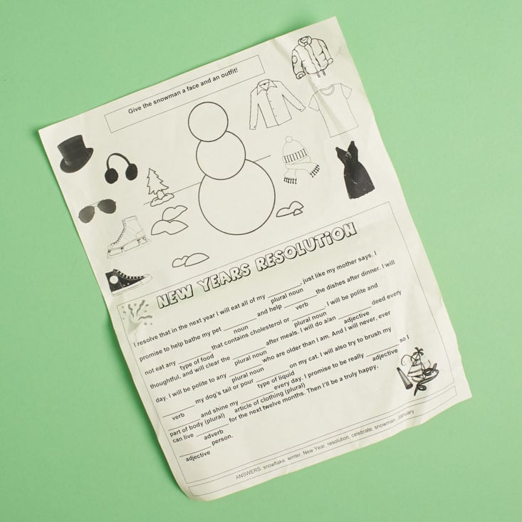 snowman activity