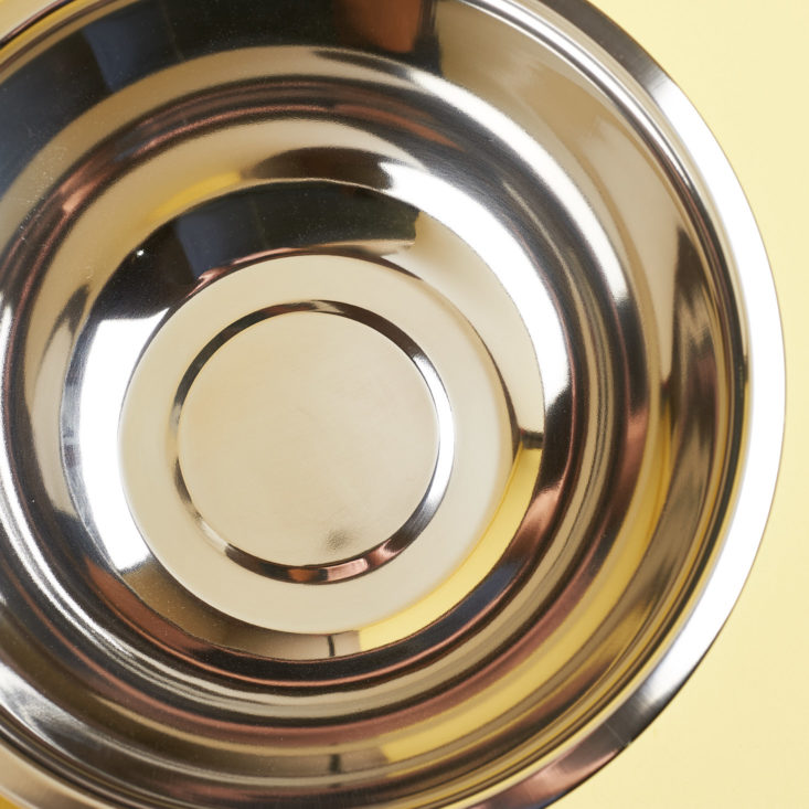 metal bowl from above