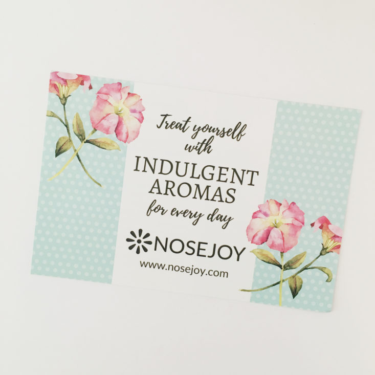 indulgent aromas theme from Nosejoy February 2018
