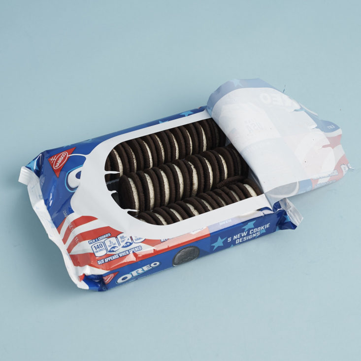 opened package of Limited Edition Olympics OREOs 