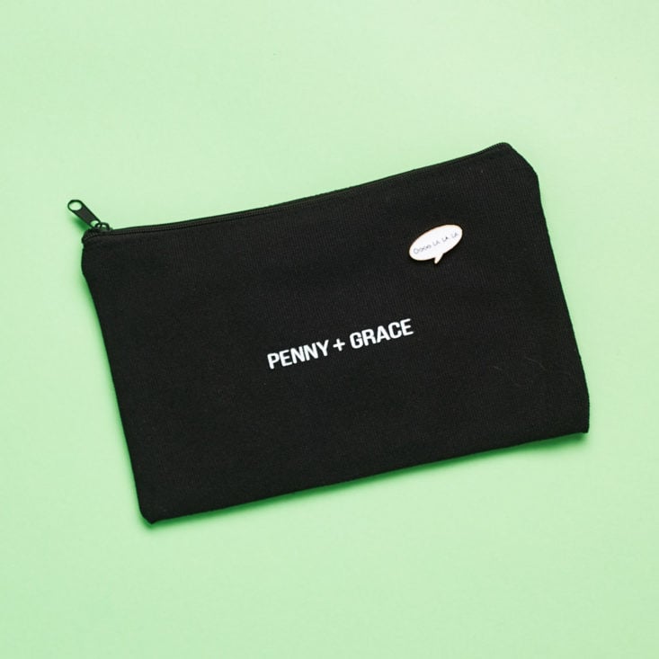 penny and grace february 2018 canvas pouch and pin