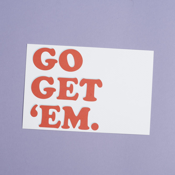"Go Get 'em" postcard