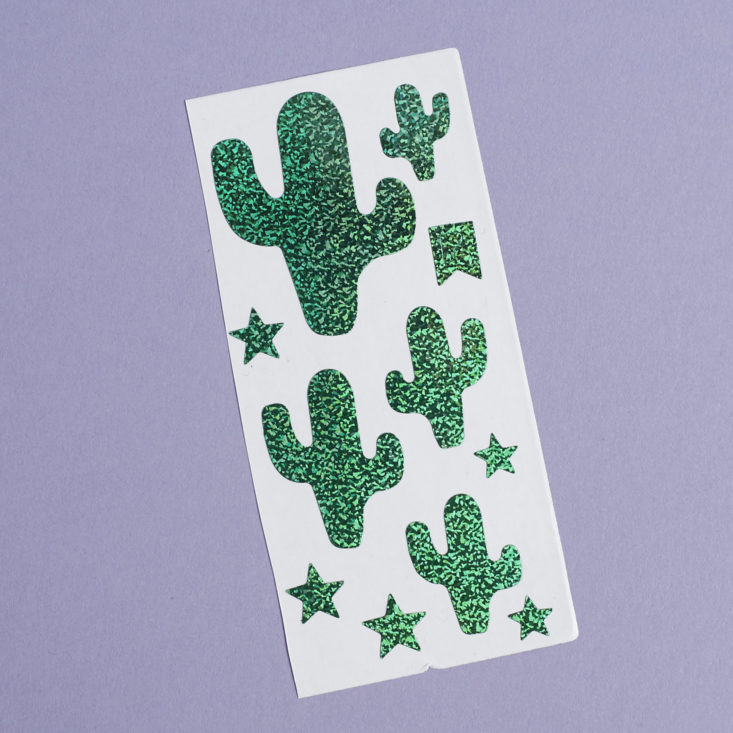 holographic cactus stickers