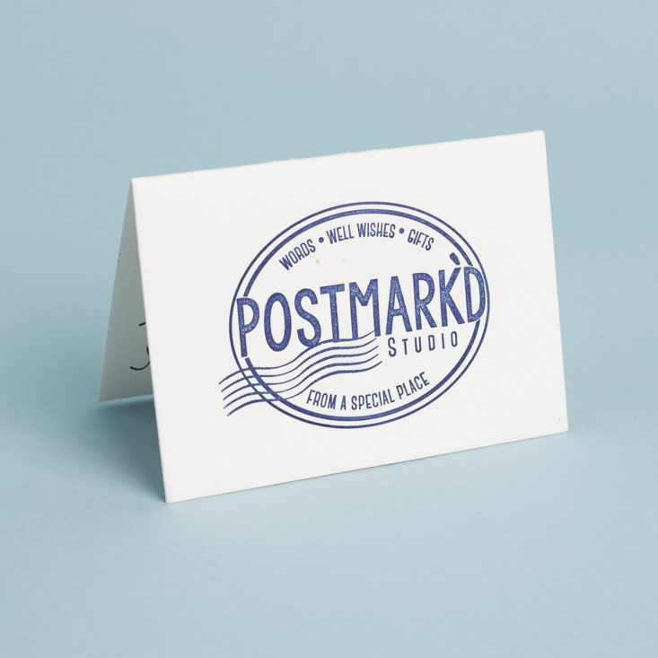 Postmark'd Studio Letterpress card