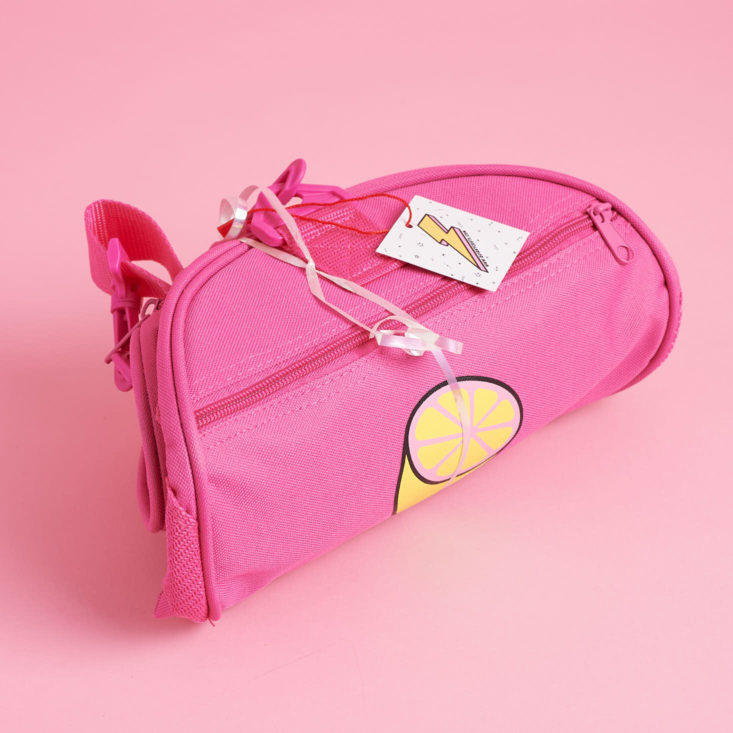 pink duffel bag all packed up