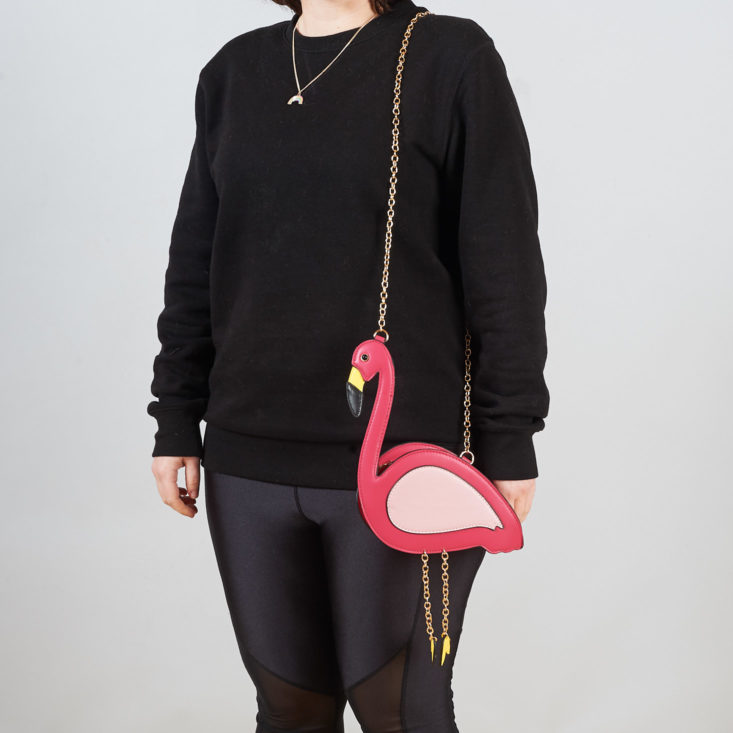 flamingo bag on model