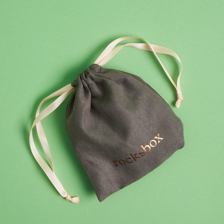 gray drawstring bag