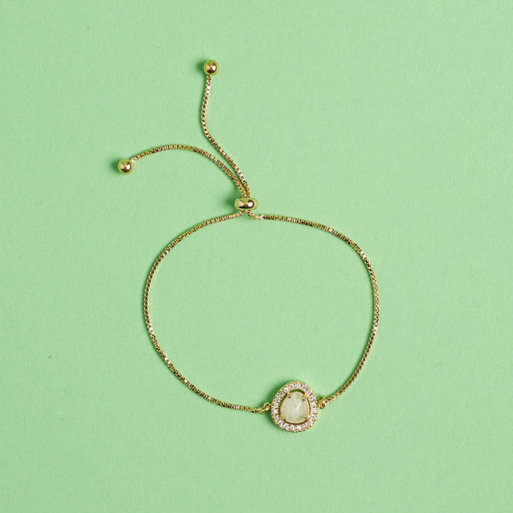 gem bracelet laid flat