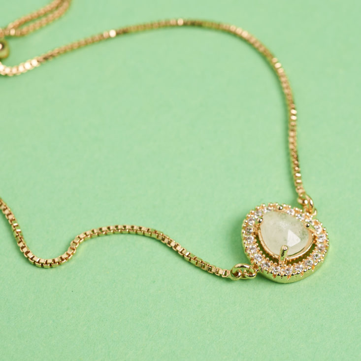 gem bracelet with statement pendant