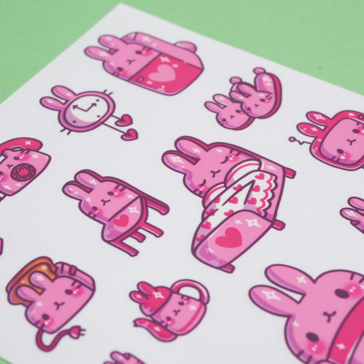 pink bunny furniture stickers